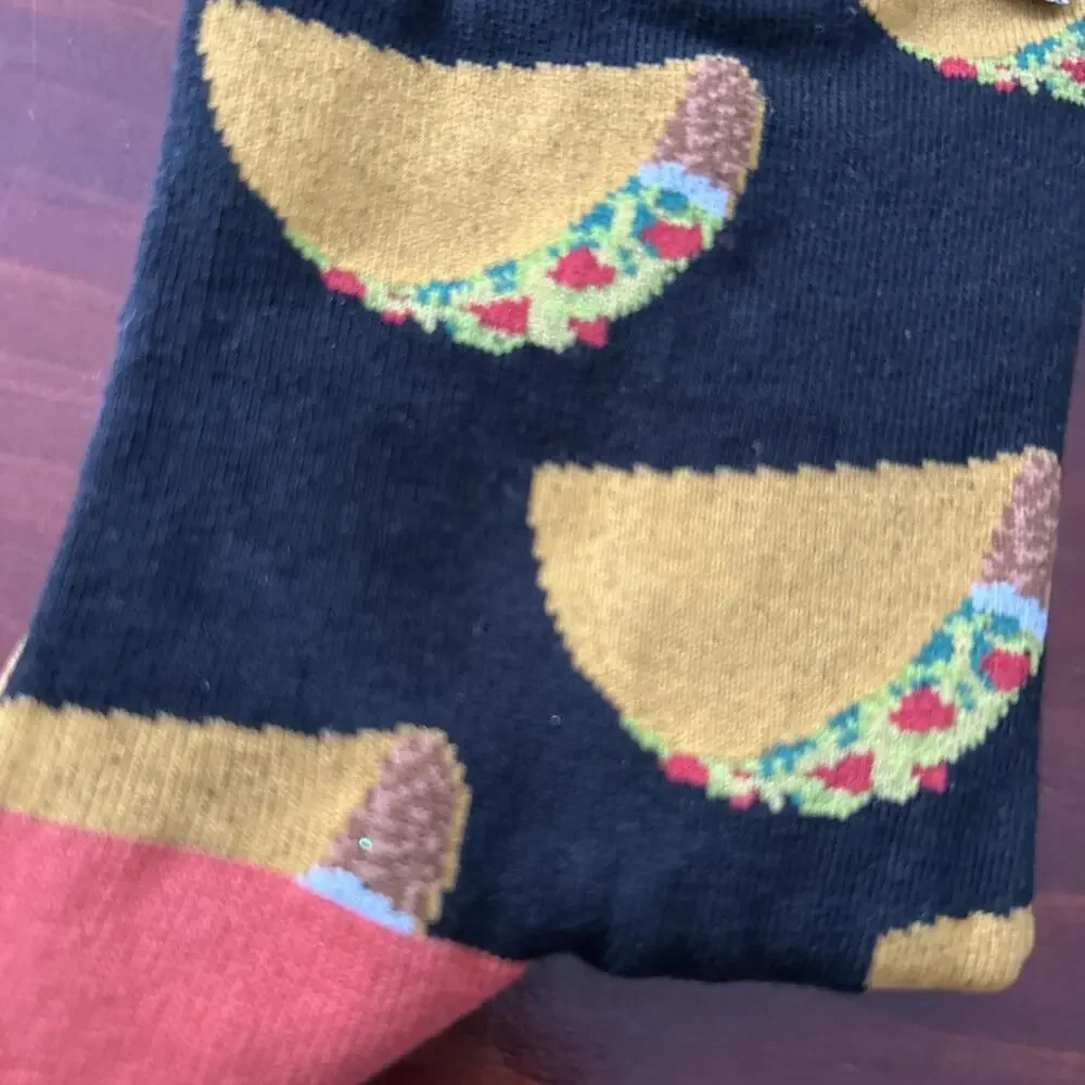 NWT!! SockSmith Women's Black Taco Socks One Size Fits Most Size 9-11